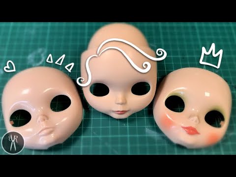 Customising Stock Blythe Dolls - Opening up and beginning to carve Custom Doll Heads - PART 1