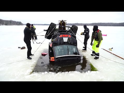 Recovery of Side By Side ATV that fell through thin ice. Ann Lake, MN