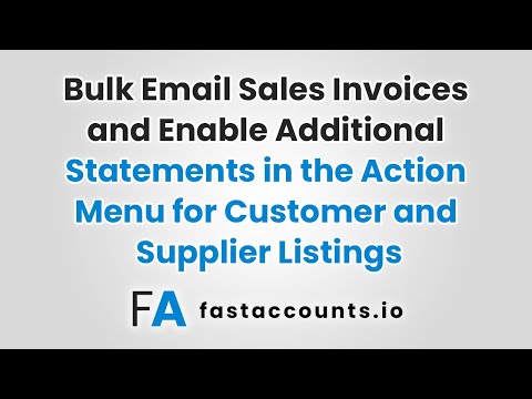 Bulk Email Sales Invoices and Enable Additional Statements in the Action Menu for Customer and…