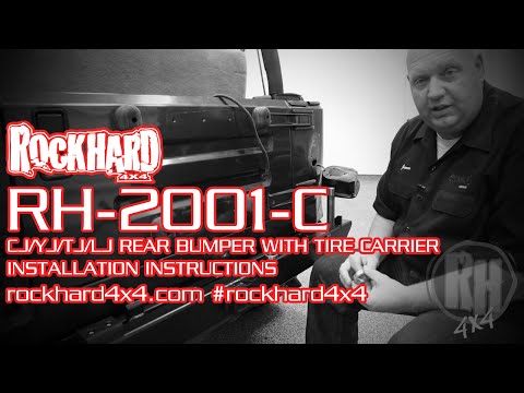 RH-2001-C - Jeep TJ/LJ/YJ/CJ Rear Bumper w/ Tire Carrer - Install Instructions by Rock Hard 4x4