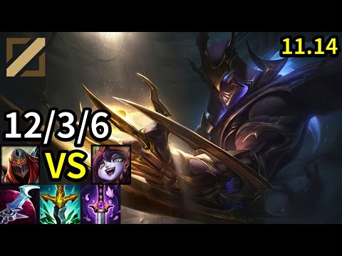 Zed Mid vs Lulu - KR Master | Patch 11.14