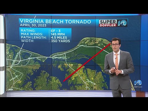 A look back at path of April 30, 2023 VB tornado