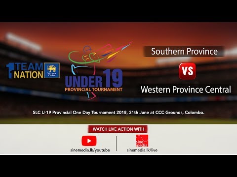 U19 Provincial Tournament 2018 – Southern Province vs Western Province Central