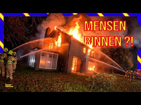 🔥 Vlammen uit het dak 😱… maar ZIJN ER NOG MENSEN BINNEN?! | Grote brand [KORT]