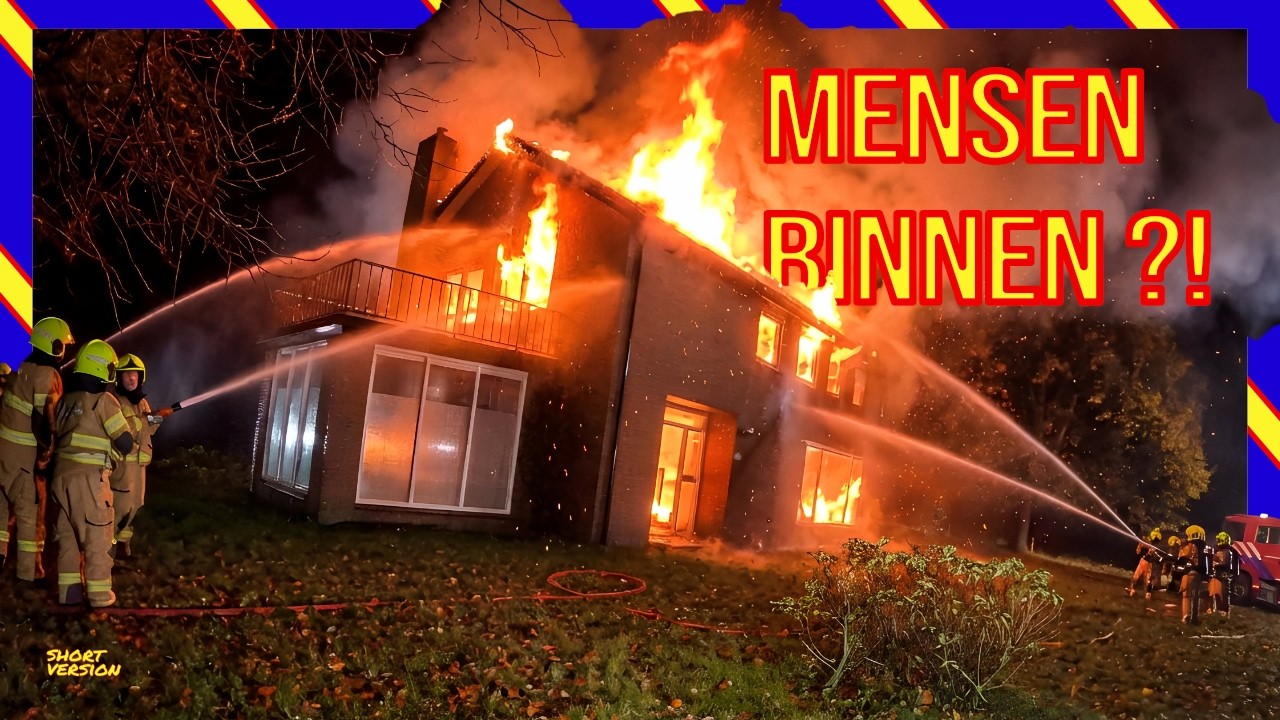🔥 Vlammen uit het dak 😱… maar ZIJN ER NOG MENSEN BINNEN?! | Grote brand [KORT]