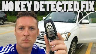 Ford Keyless No Key Detected   How To Start Car Expedition Explorer F150 ect