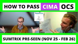 How to pass your CIMA OCS case study exam November 2025 - February 2026 (SumTrix pre-seen materials)