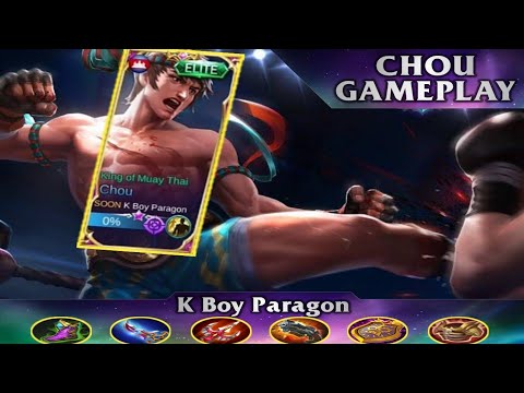95.0% Winrate Muay Thai Chou Best Build 2021 | Top 1 Global Chou Gameplay by K Boy Paragon | mlbb