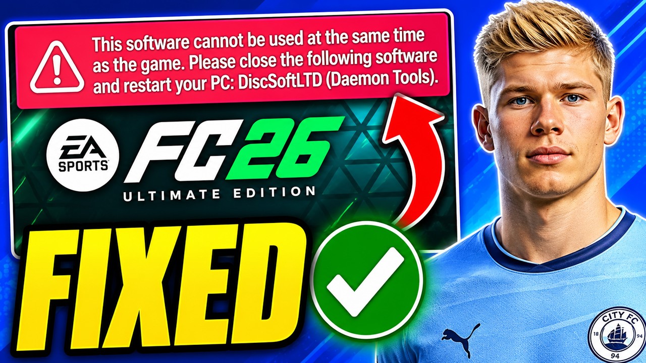 FC 26 Error ReWASD DiscSoftLTD (Daemon Tools) This Software Cannot Be Used At Same Time As Game FIX⚽