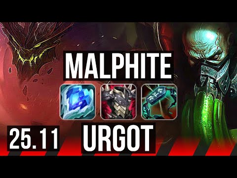 MALPHITE vs URGOT (TOP) | 12/2/10, Godlike | EUW Master | 25.11