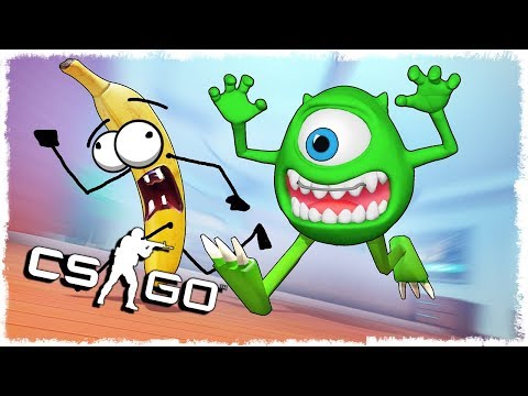ТРОЛЛЬ БАНАН vs ЗЕЛЕНЫЙ МОНСТР МАНЬЯК В CS:GO!!!