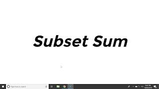 Download the video "Subset Sum Problem - Explanation and Implementation"