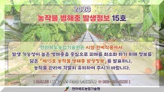 2023 농작물 병해충 발생정보 15호 발표(2023.12.07~2024.1.10)