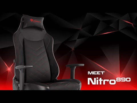 Žaidimų kėdė Genesis Nitro 890 Gaming Chair, Juoda-raudona video