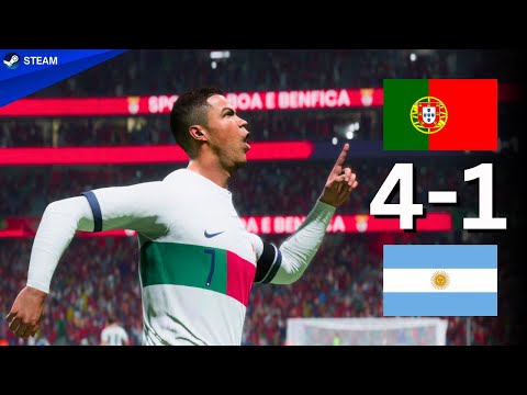 Portugal vs Argentina 4-1 - FC 24 | Ronaldo vs Messi