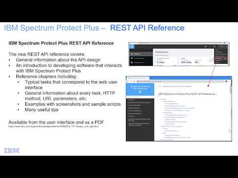 IBM Spectrum Protect Plus 10.1.6 REST API Reference  - Demo