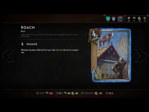 The hilarious Roach's animation in GWENT: The Witcher Card Game