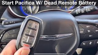 2020 - 2024 Chrysler Pacifica How to a start with a dead key fob remote