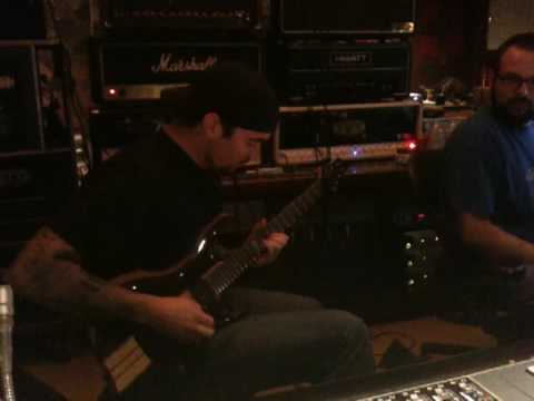 We Are The Fallen - John LeCompt recording a guitar solo on debut album - NRG Studios 11.3.09