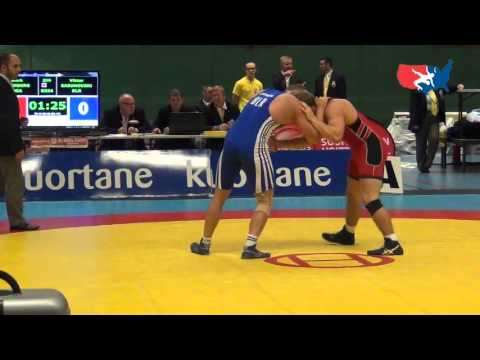 2012 UNIV WORLDS: Stenberg (USA) dec. Sasunouski (BLR), 84 kg Greco bout