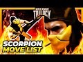 SCORPION MOVE LIST Mortal Kombat Trilogy MKT