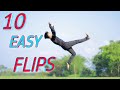 Best top 10 easy flips | How to start flips - Anyone can do it 🔥