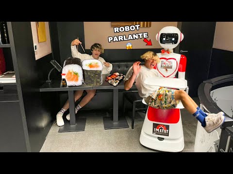 WE'RE STUCK IN A JAPANESE RESTAURANT WITH A CRAZY ROBOT! HELP!! *Run away*