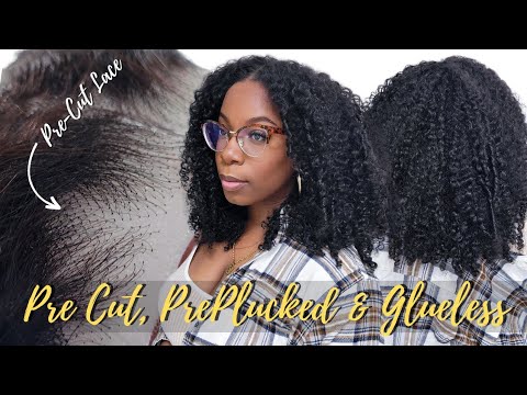 Pre Cut + Pre Plucked Beginner Wig Install Glueless No Baby Hair Mongolian Kinky Curly CurlyMe Hair