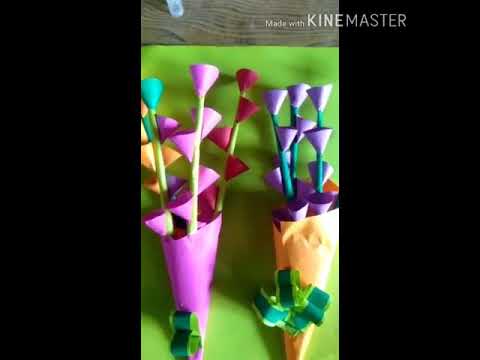 Easy and beautiful paper  flower craft diy paper flower craft #samreen creation.