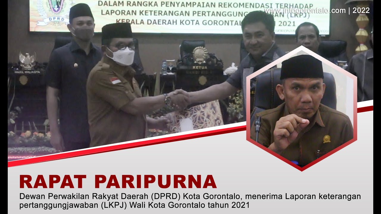 Dekot Gorontalo Terima LKPJ Wali Kota Gorontalo