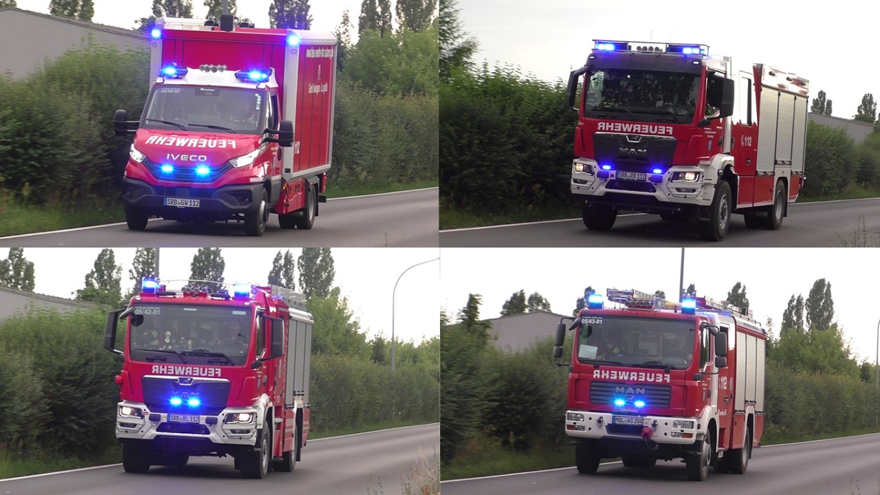 [Feuermeldung in Bundeswehrkaserne!] Einsatzfahrten zur Alarmübung in Strausberg