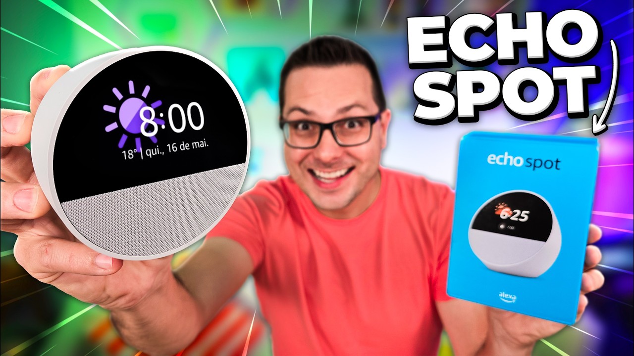 Miniatura da avaliação em vídeo de Echo Spot Amazon com Alexa Preto