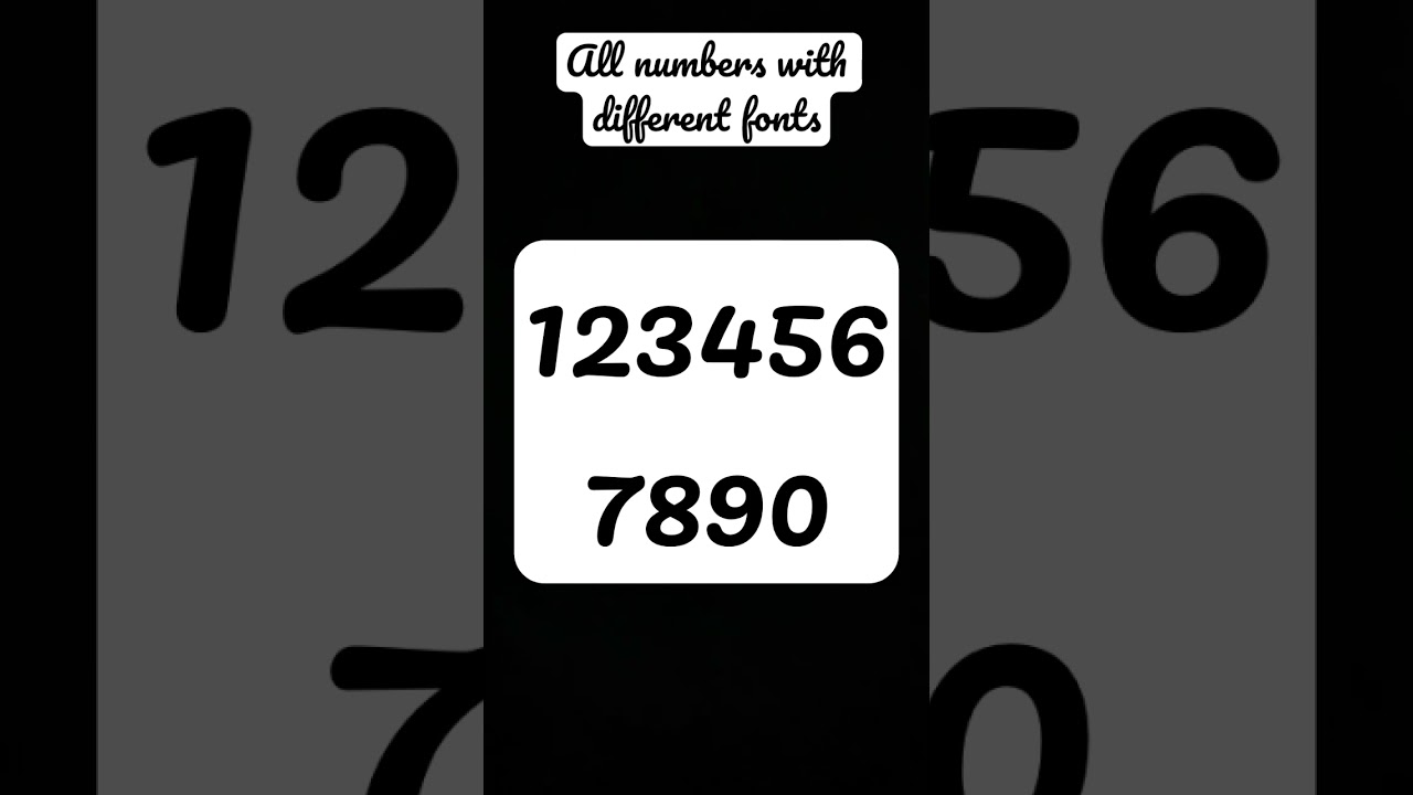 All numbers with different fonts (Brush)