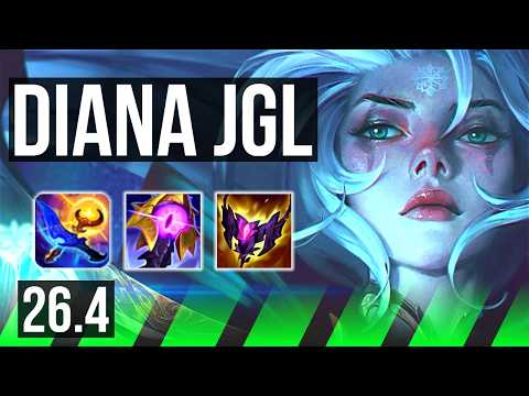 DIANA vs KHA'ZIX (JGL) | Good KDA: 23/1/6 | NA Grandmaster | 26.4