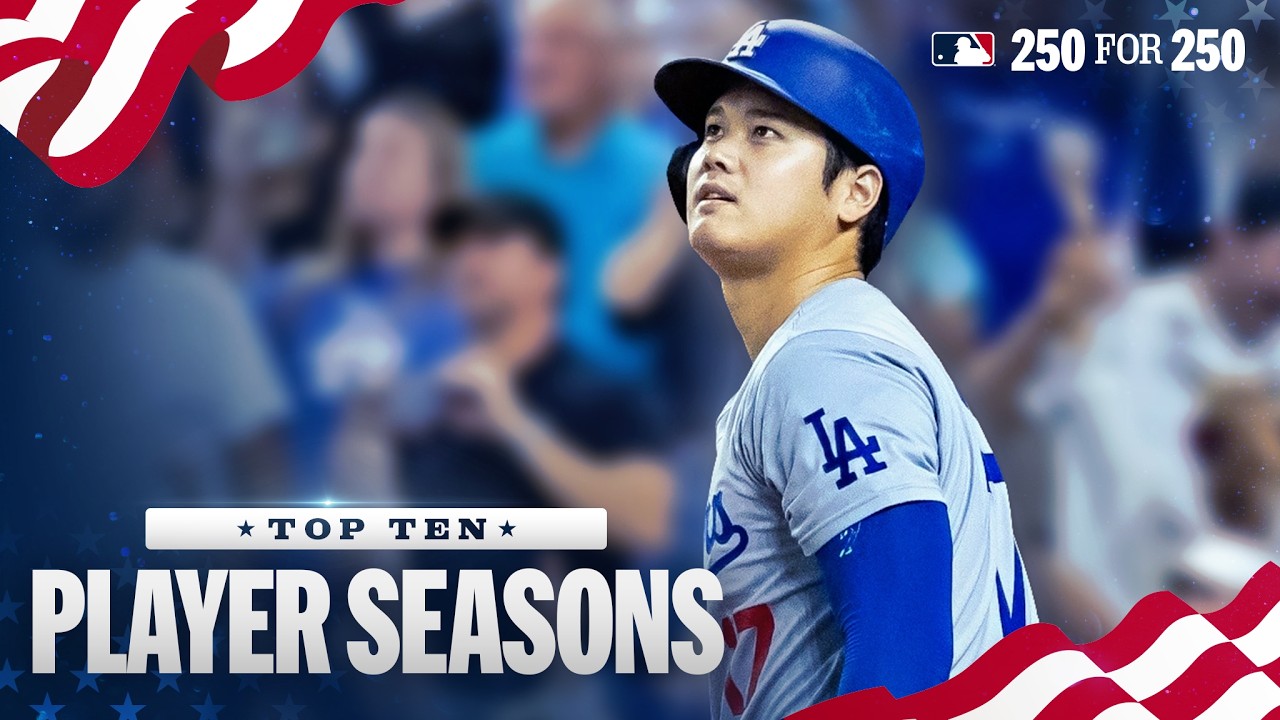 Top 10 Individual Seasons in Baseball History! | MLB 250 For 250