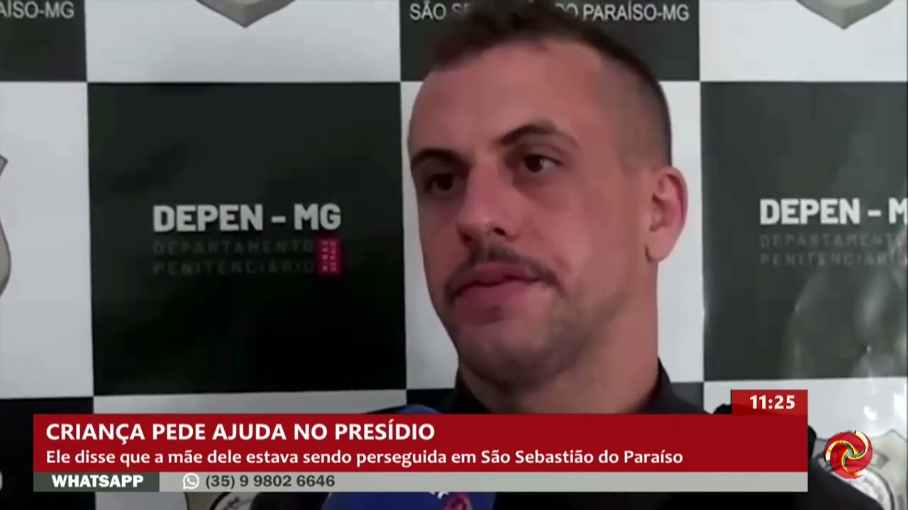 Criança pede ajuda em presídio após mãe ser ameaçada em São Sebastião do Paraíso