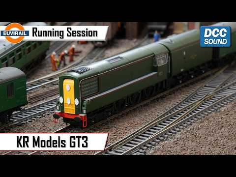 KR Models GT3 Gas Turbine Locomotive with DCC Sound pulling a rake of Hornby Maunsell Coaches