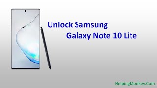 How to Unlock Samsung Galaxy Note 10 Lite Mobile - When Forgot Password