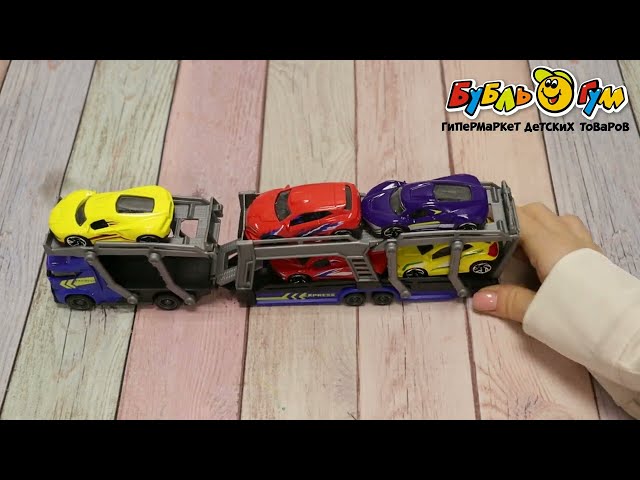 Набор Dickie toys Транспортер и машинки с дорожными знаками в ассортименте - видео
