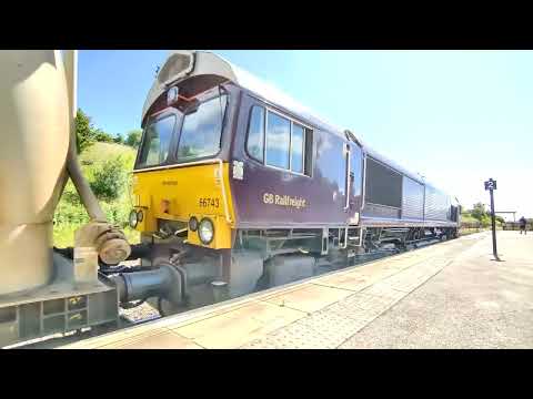 Castle Cement Freight Flow GBRf 66743 4N00 Hellifield 13/07/2022