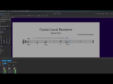 Cantai Local Rendering Test on M4 iMac in MuseScore Studio