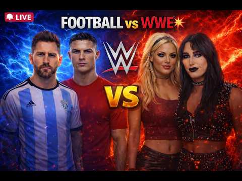 Messi & CR7 vs Rhea & Liv – LIVE FIGHT 🔥 #WWE2K25 #CR7