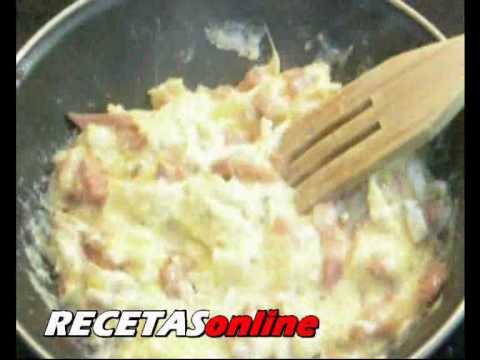 Revuelto de cintas de bacon - Receta de cocina RECETASonline