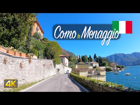Lake Como, Italy 🇮🇹 Driving from Como to Menaggio, Italy in 4K
