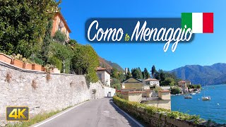 Lake Como, Italy 🇮🇹 Driving from Como to Menaggio, Italy in 4K