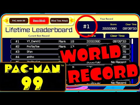 PAC-MAN 99 World Record in Score Attack ~ Max Score in 6:06