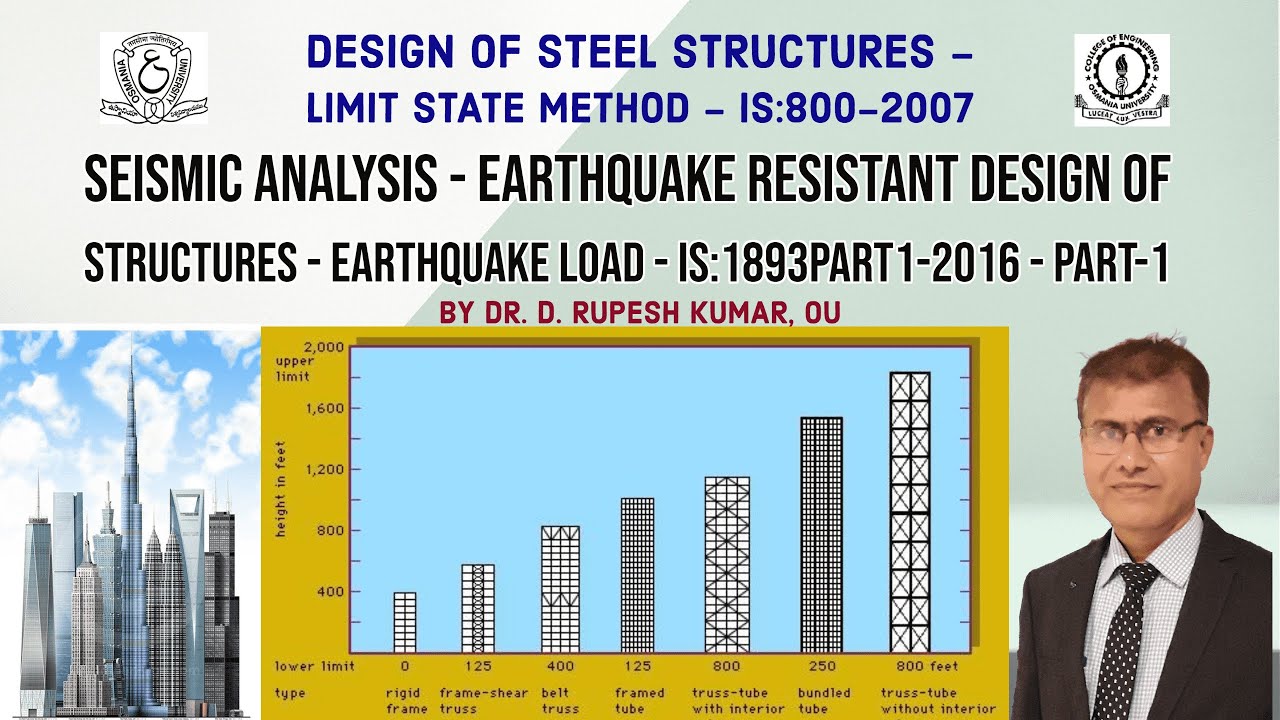 DSS-7|Seismic Analysis|Earthquake Resistant Design of Structures|EarthquakeLoad|IS:1893Part1-2016|P1