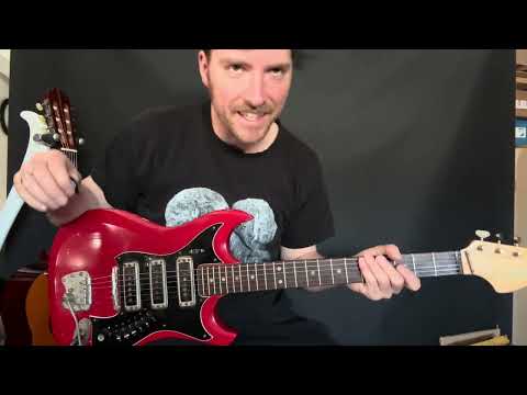 Hagstrom III soldibody guitar 1967 - Red image 24
