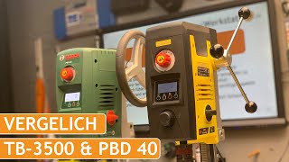 Vergleich Tischbohrmaschinen Bosch PD40 & WELDINGER TB 2500 | Test, Funktionen, Ausstattungen, Preis