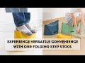 Folding Step Stool - Lightweight Portable Durable Stool For Outdoor Camping Fishing